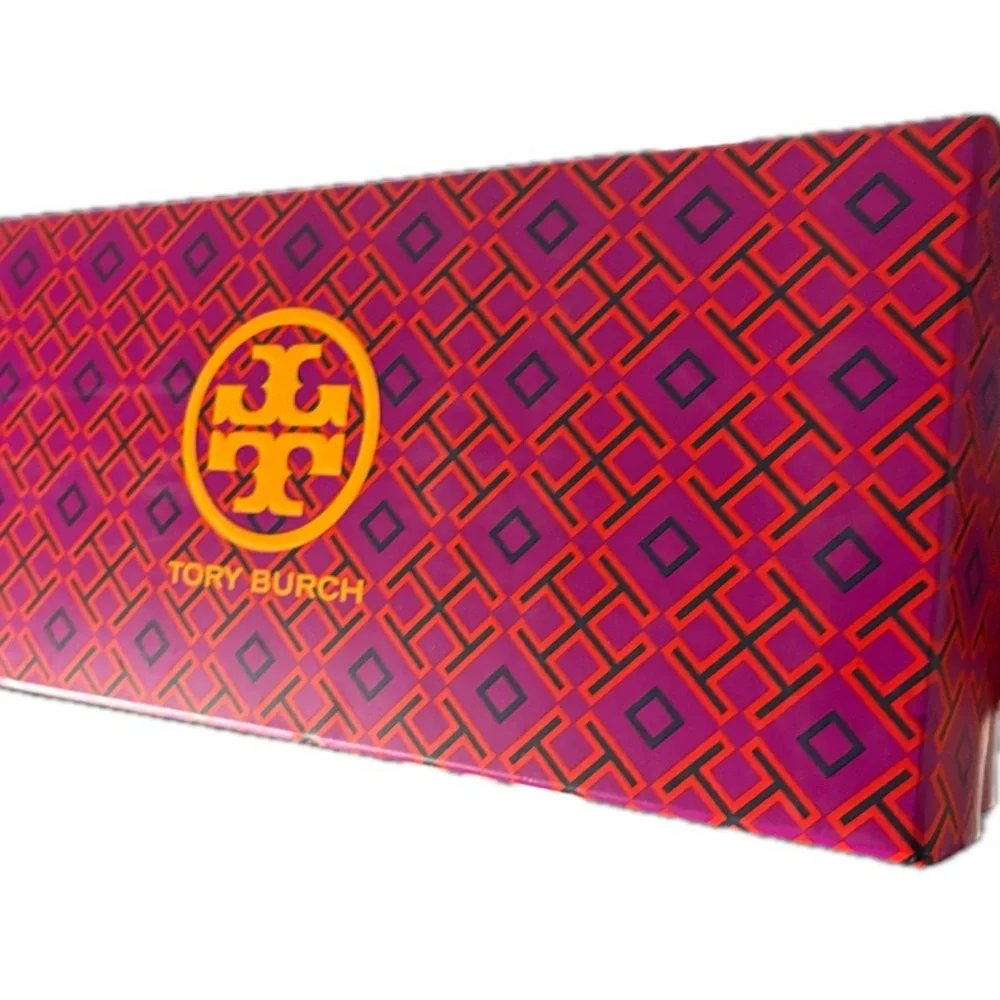 Tory Burch Gift Storage Box Pink and Purple Geometric Box